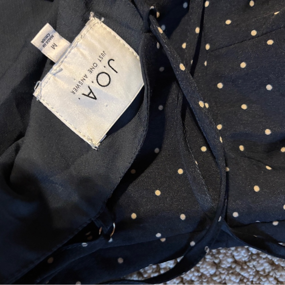J.O.A. Navy Polka Dot Jumpsuit